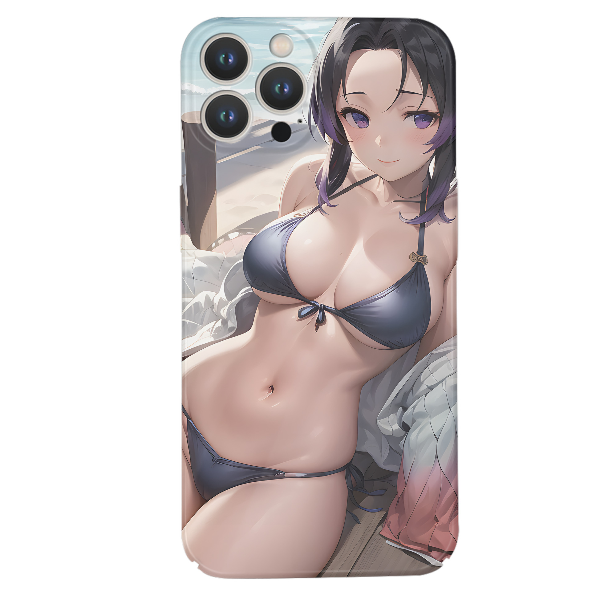 （画像用） 鬼滅の刃（きめつのやいば）蟲柱-胡蝶 しのぶ／こちょう しのぶ Kochou Shinobu 【iPhone 14シリーズ対応】ハードケース